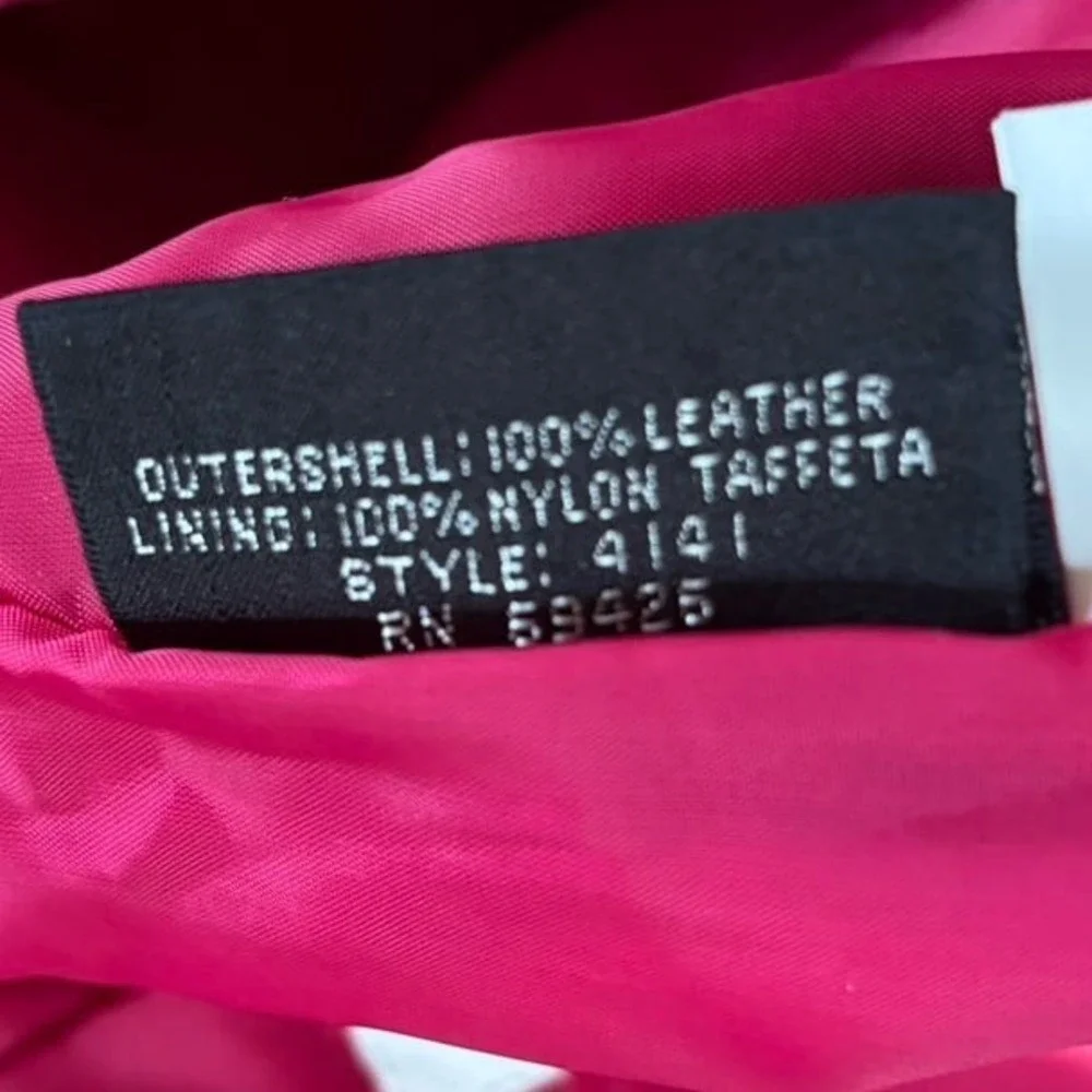 Chia Leather Pink/Fuchsia Women's Skirt Size 14. Made in‎ Korea